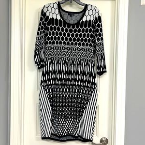 The Limited black & white sweater dress